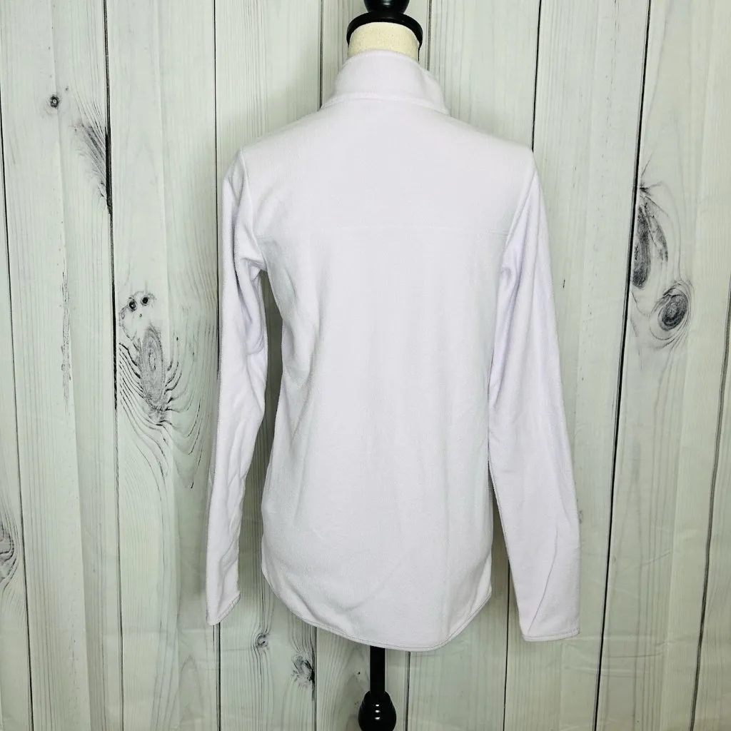 North Face Sweatshirt Womens Sz S Light Purple Fleece 1/4 Zip Pullover Outdoor - Image 7