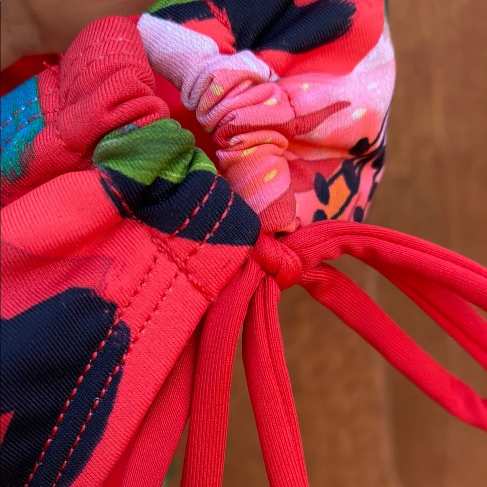 New Ladies Size Lg Break of Day Juliana Side Tie Bikini Bottom Vibrant Tropical - Image 5