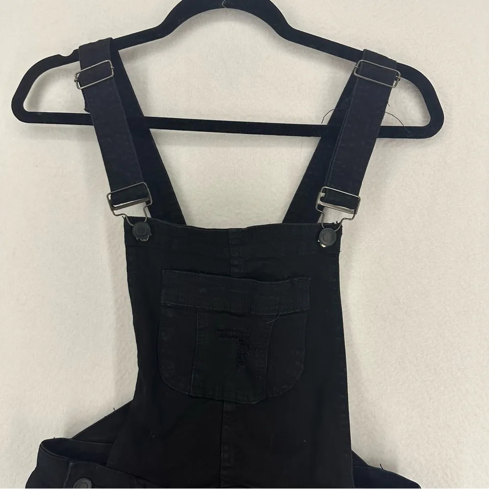 Streetwear Society Shortall Sallopette Courte Overalls Shorts Women’s S/P Black - Image 2