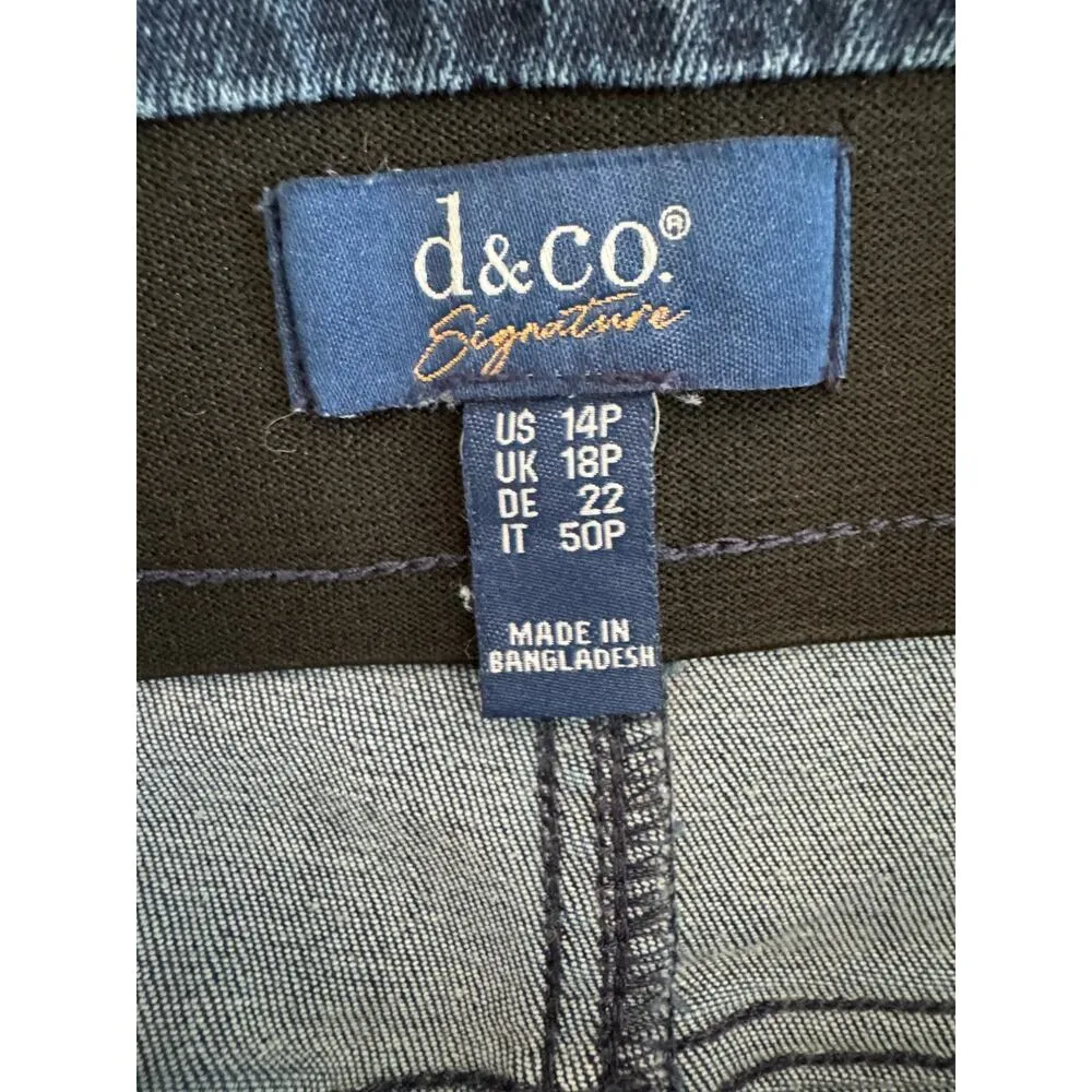 Denim & Co. Signature Perfect Flex Pull-On Jeans Deep Indigo Petite 14 - Image 4