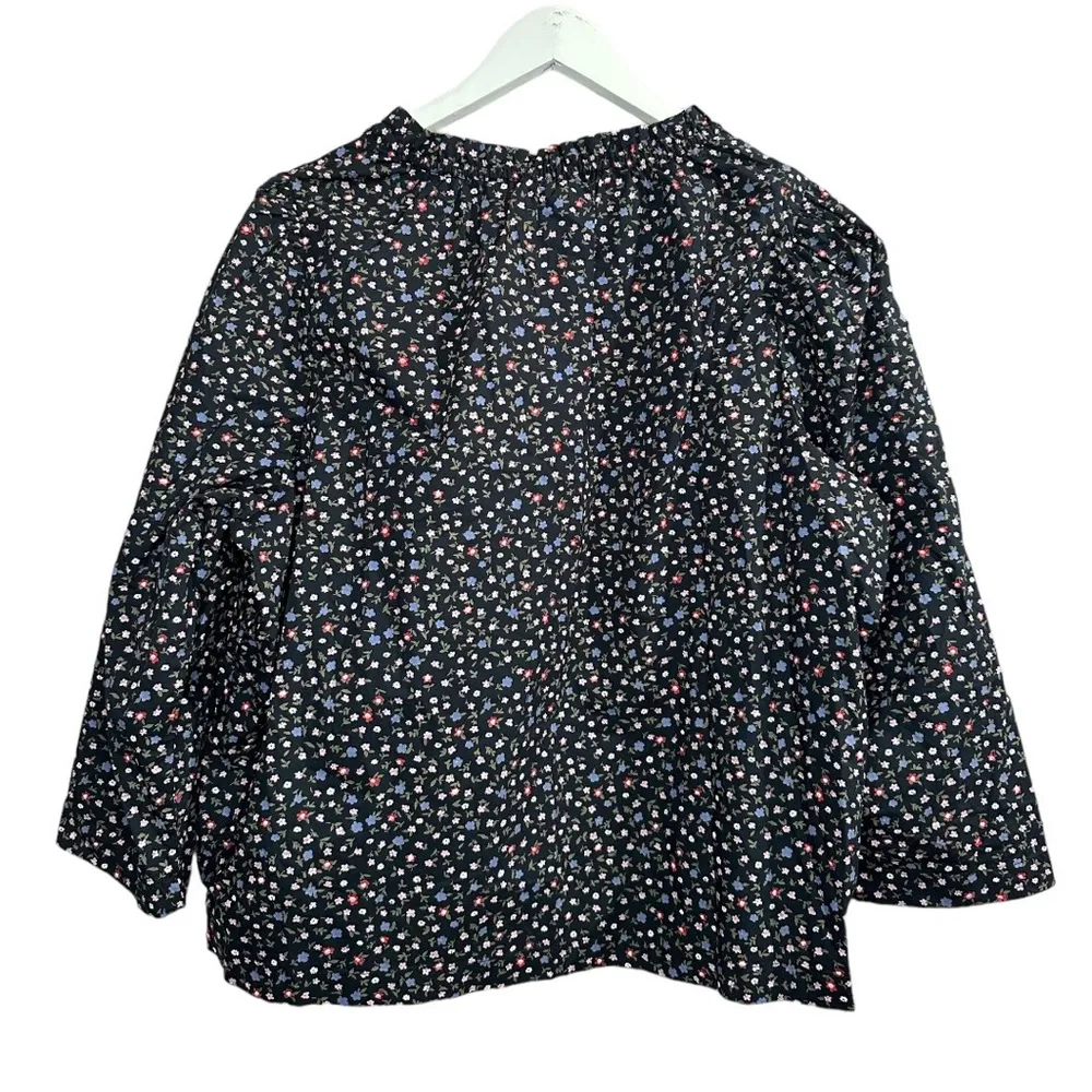 Levi's Lena Ruffled Cotton Crewneck Floral Blouse Size XL NWT - Image 3