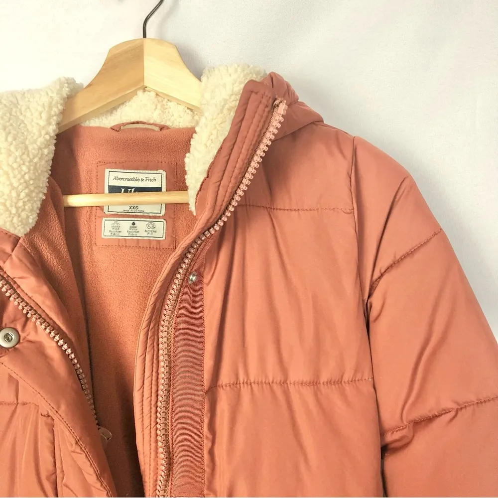 Abercrombie & Fitch Ultra Long Terracotta Puffer Jacket XXS - Image 3