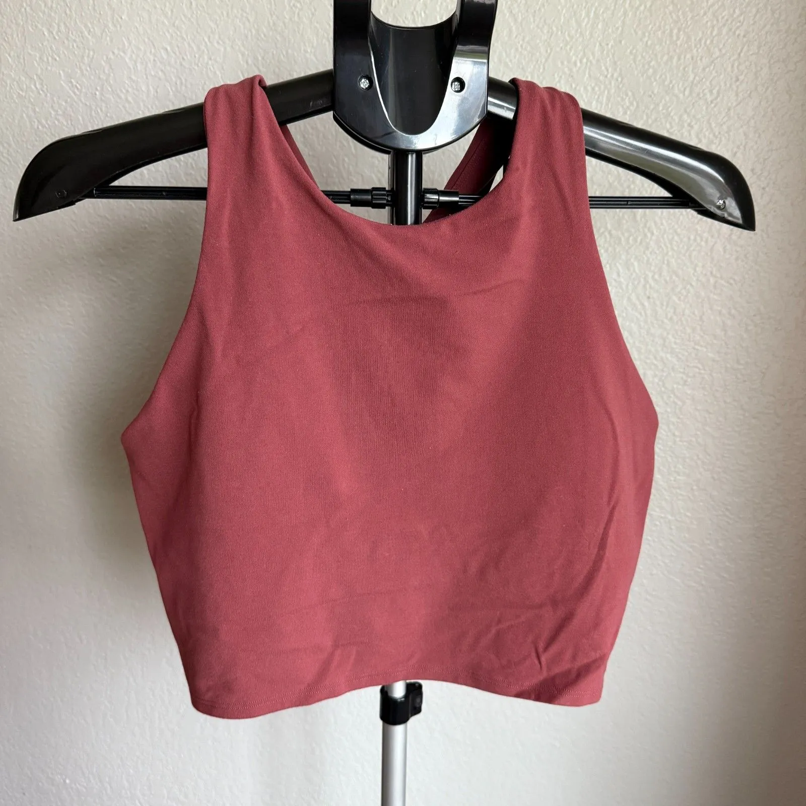 Athleta L Conscious Longline Crop Sports Workout Bra Large Cups A-C Berry - Image 2