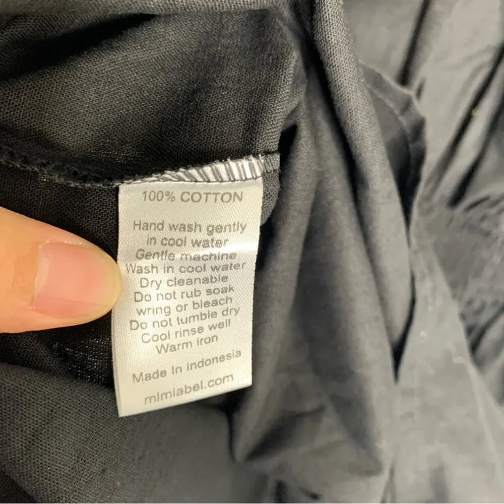 MLM Label off shoulder Vienna black ruffle long sleeves‎ dress small minimalist - Image 8