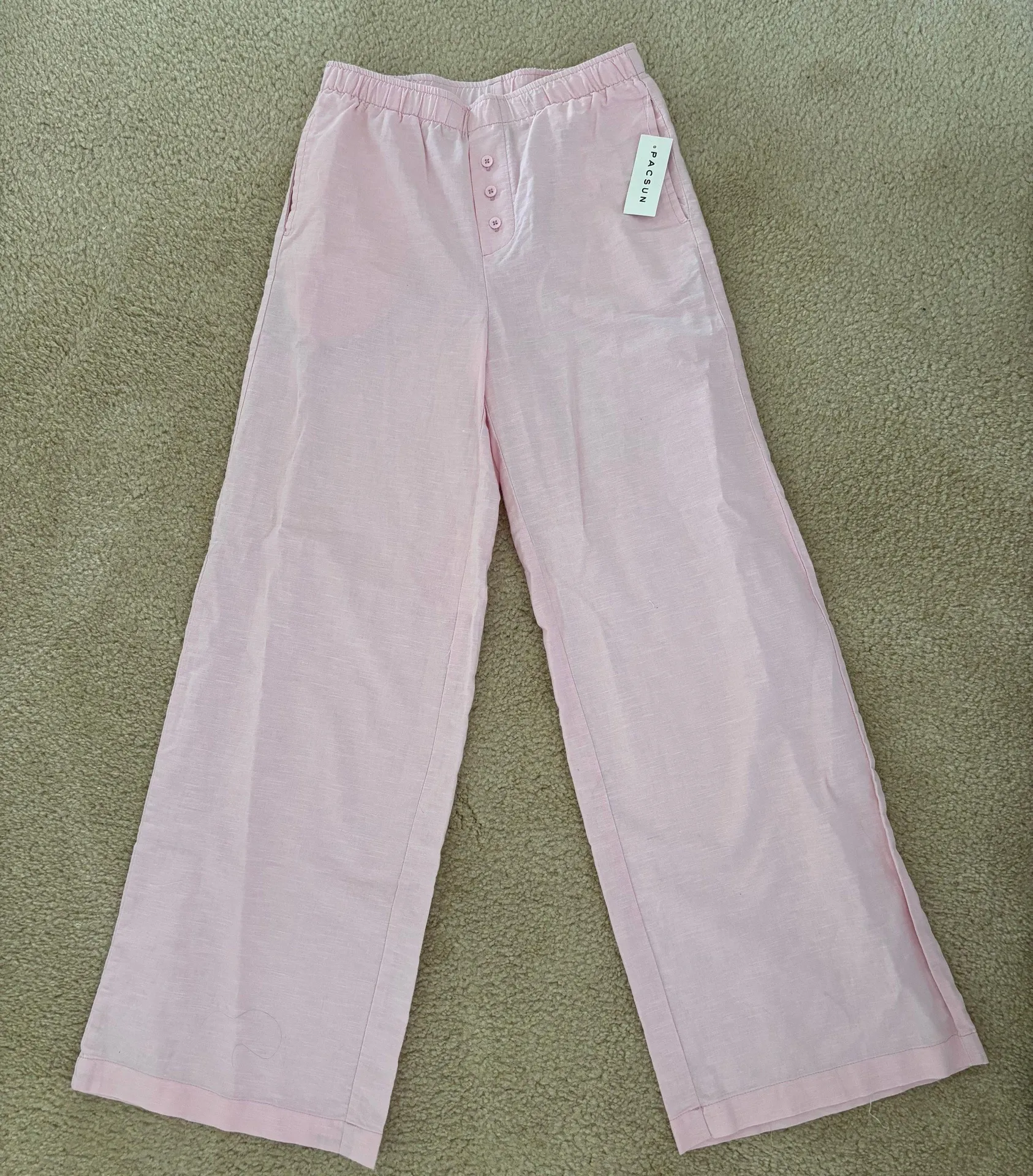 pink linen pants - Image 3