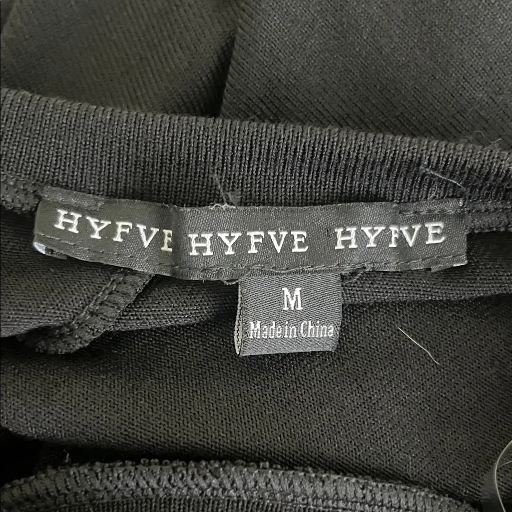 HYFVE black cropped top with a drawstring hem and balloon sleeves - Image 2