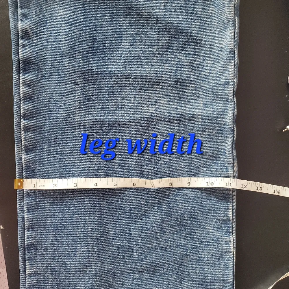 Vintage 90's Arizona sz13 high rise wide leg denim jean made in USA  100% cotton - Image 11