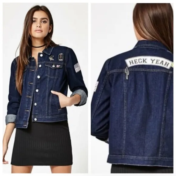 Kendall & Kylie Patched Denim Jacket - Image 2