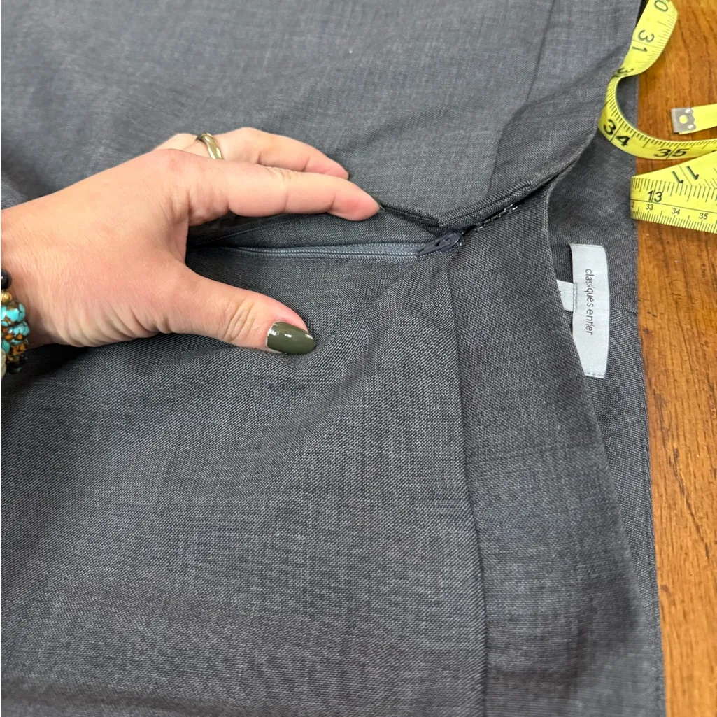 Classiques Entier Gray Wide Leg Dress Pants Size 10 NWT Nordstrom - Image 9