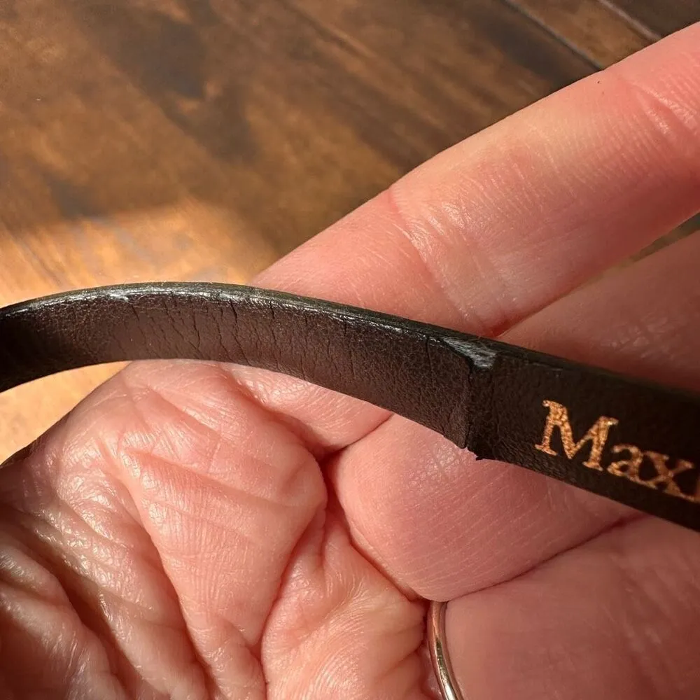 MaxMara Thin Olive Green Leather Belt Size 40‎ - Image 5
