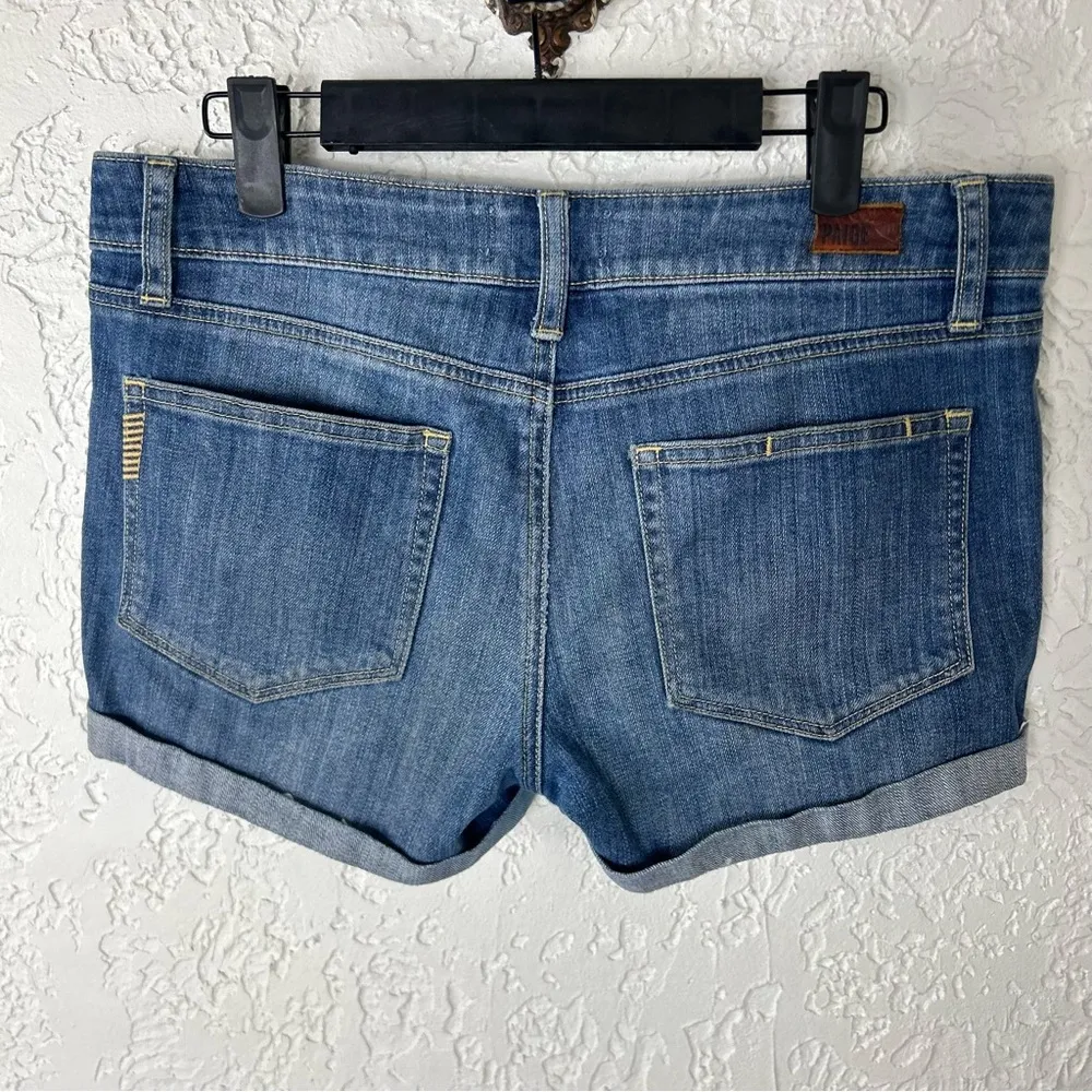 Paige | Jimmy Jimmy Distressed Denim Cuffed Hem Shorts Size 27 - Image 2