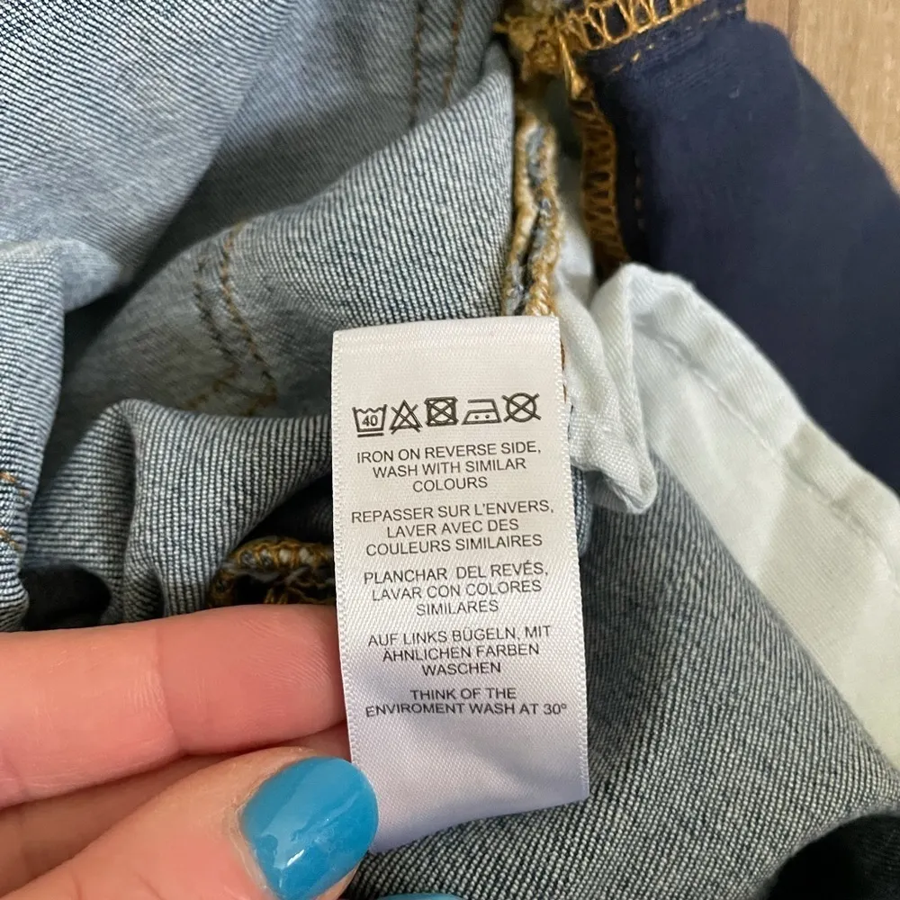 Asos Distressed Denim skinny jeans ~ front waist band Maternity ~ women’s size 6 - Image 11