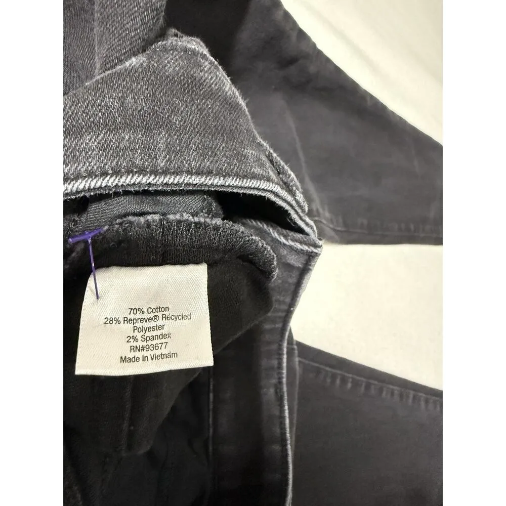 St Johns Bay Womens Mid Rise Size 4 Skinny Fit Black Jeans - Image 6