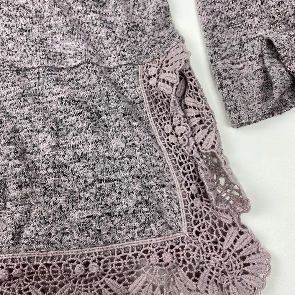 Bobeau Soft Lightweight Pink Gray Sweater Size M - Image 5