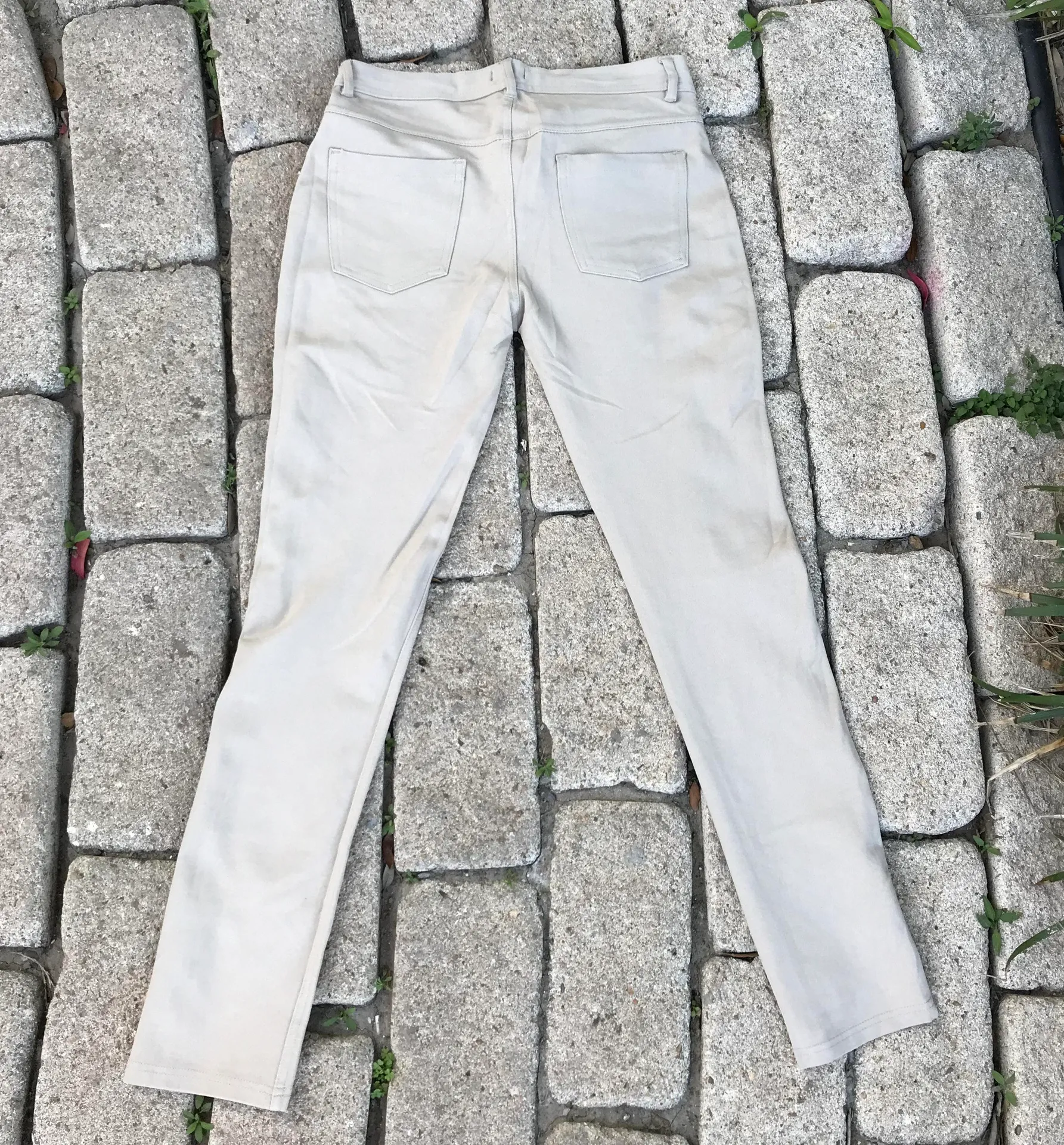 beige super stretchy skinny jeans - Image 2