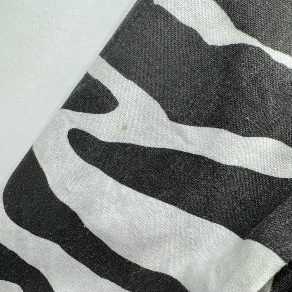 Zebra Print Jean Jacket with Rhinestones & Gold Buttons Diane Gilman DG2 Mobwife Black Size M - Image 12