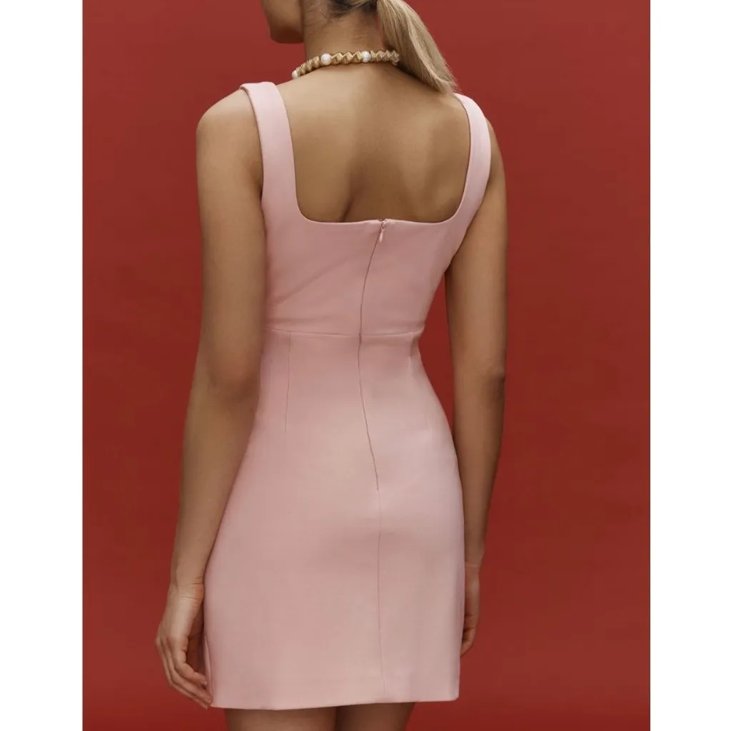 Anthropologie Elliatt Rays Size L Sleeveless Pink Mini Dress W/ Bow Detail - Image 2