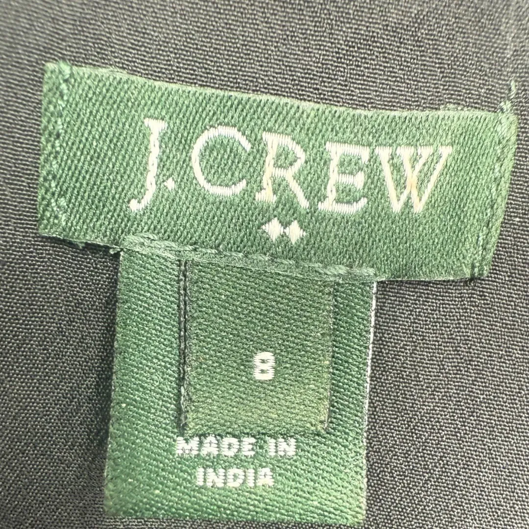 J. Crew Women's Black Eyelet Lace 3/4 Sleeve Blouse Top Size 8 Preppy Feminine - Image 3