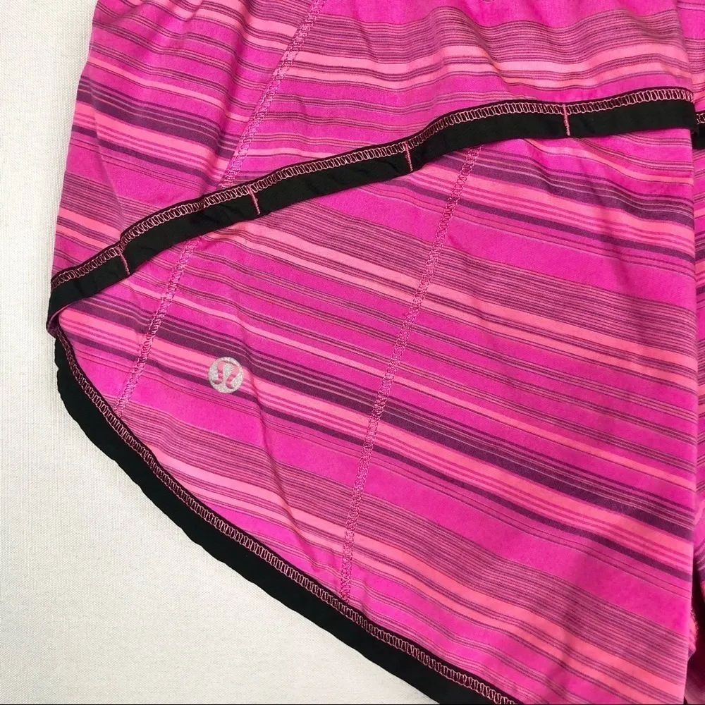 Lululemon Run: Roll Down Short in Elevation Stripe Pow Pink 3" 6 - Image 3