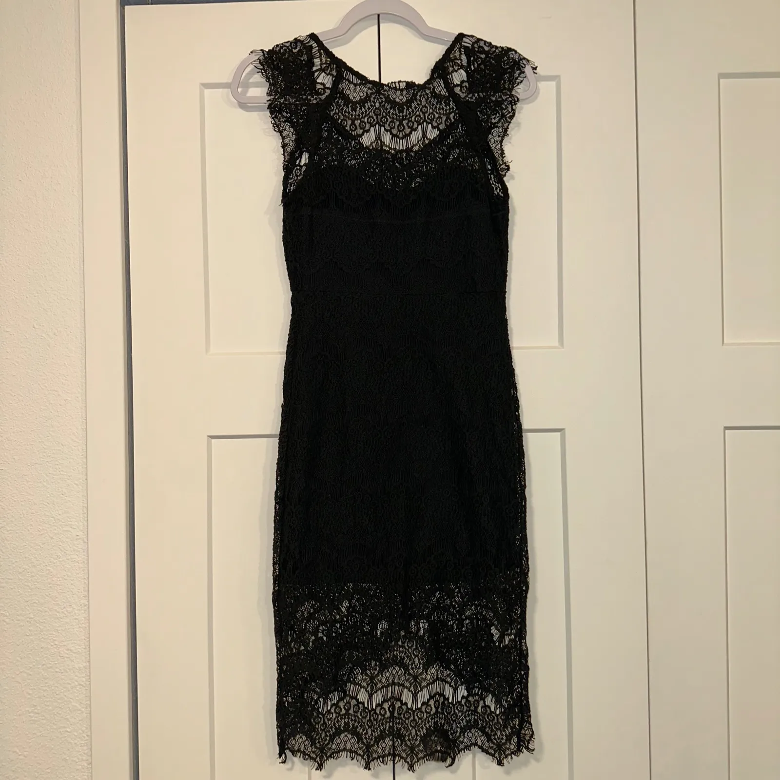 Intimately Free People Black‎ Lace Dress XS Sleeveless Cocktail Party Black - Image 8