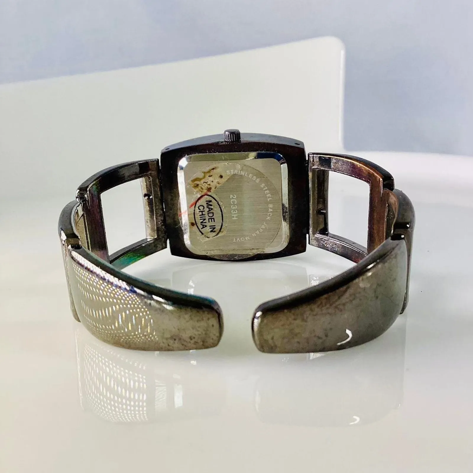 Fleur de Lis Snap Bracelet Watch Silver - Image 5