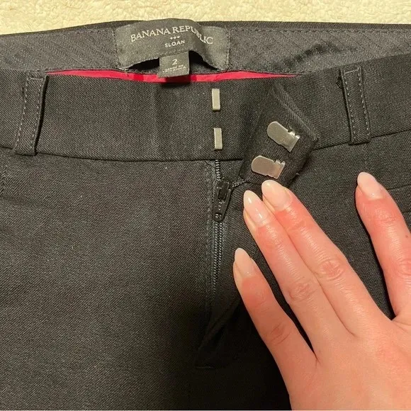 Banana Republic Sloan Pant, Skinny, Black, Size 2 - Image 7