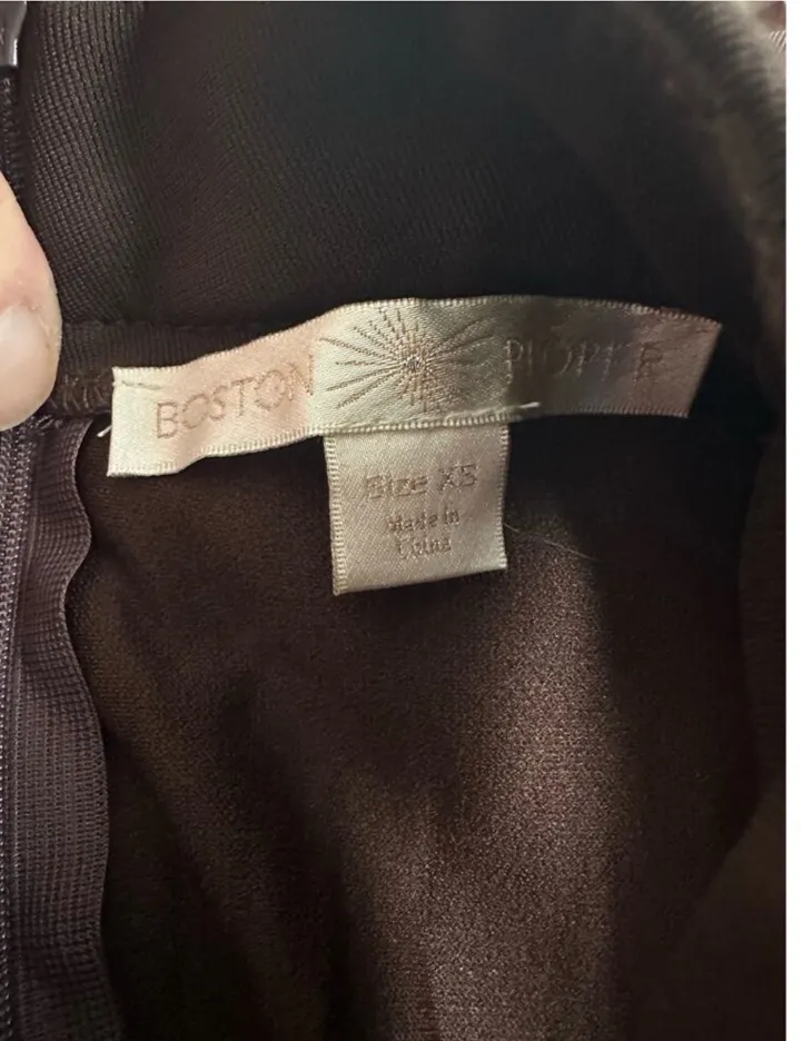 NEW Boston Proper Brown Choker Halter Maxi Dress Sleeveless 70s Cut Out Mod Fall - Image 3