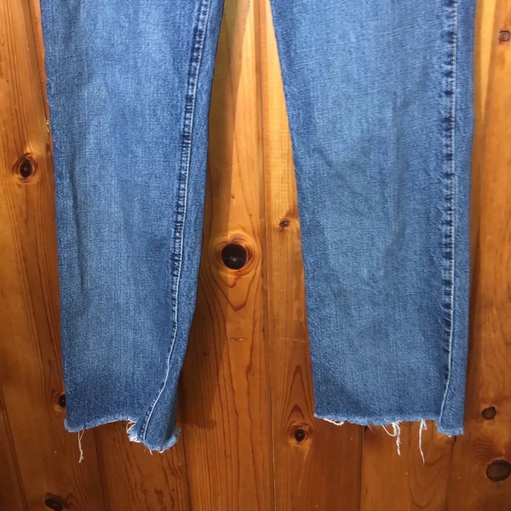 Wrangler cash cowgirl cut jeans raw hem size 7/8x34 western rodeo wranglers jean - Image 3