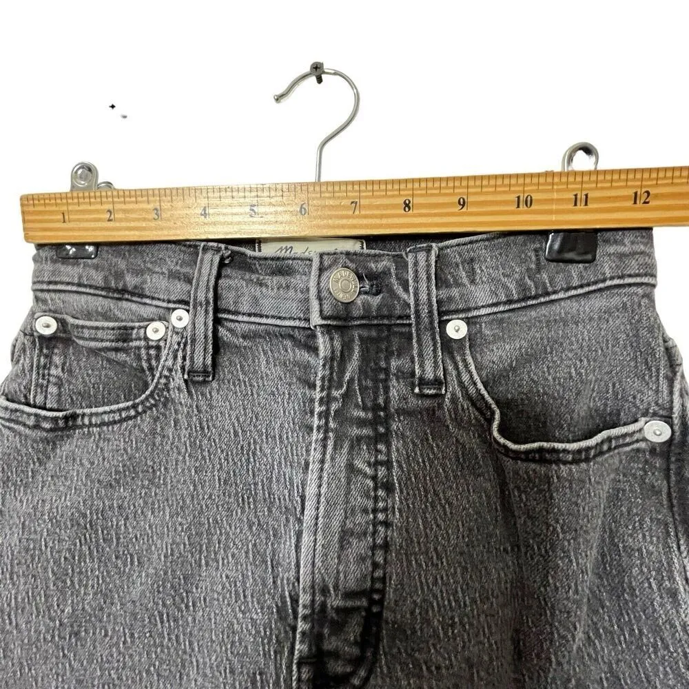Madewell Perfect Vintage Straight Jeans Lunar Wash Women’s Size 24 Raw Hem - Image 10