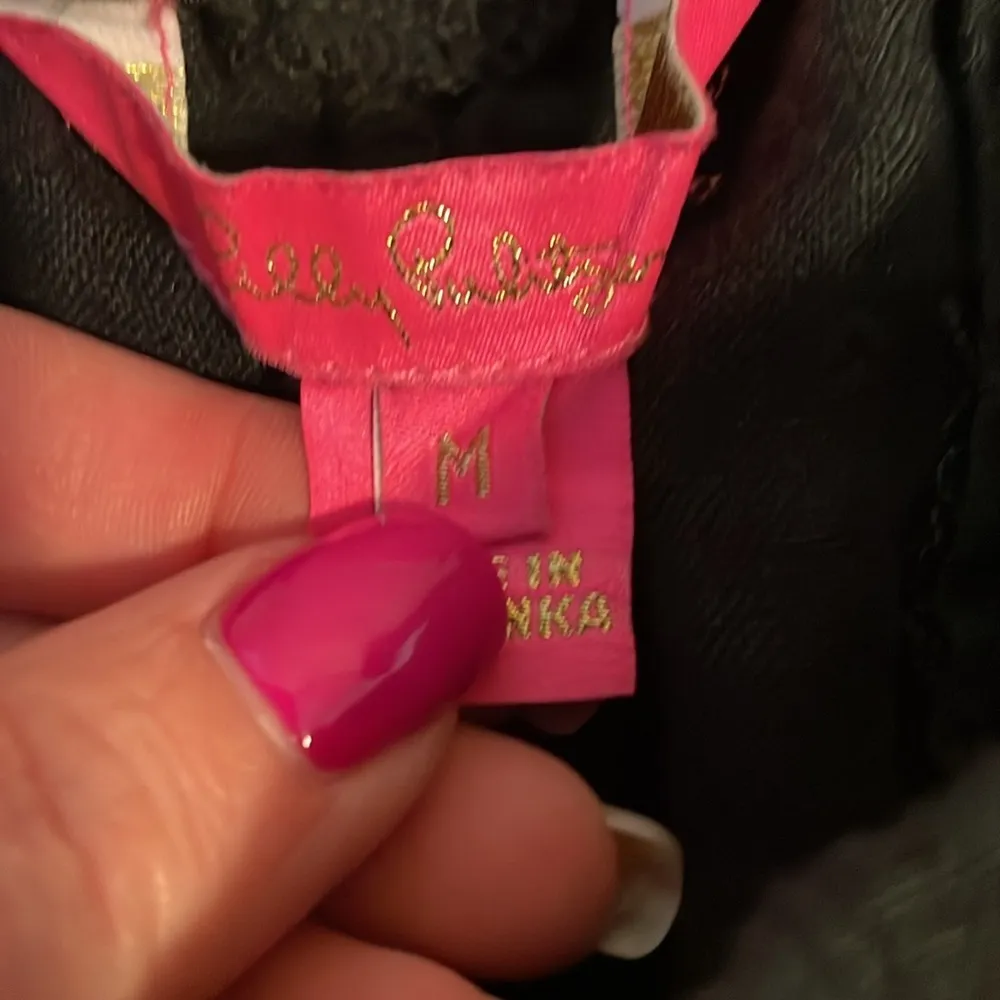 Lilly Pulitzer Classic Black Linen Pants - Image 2