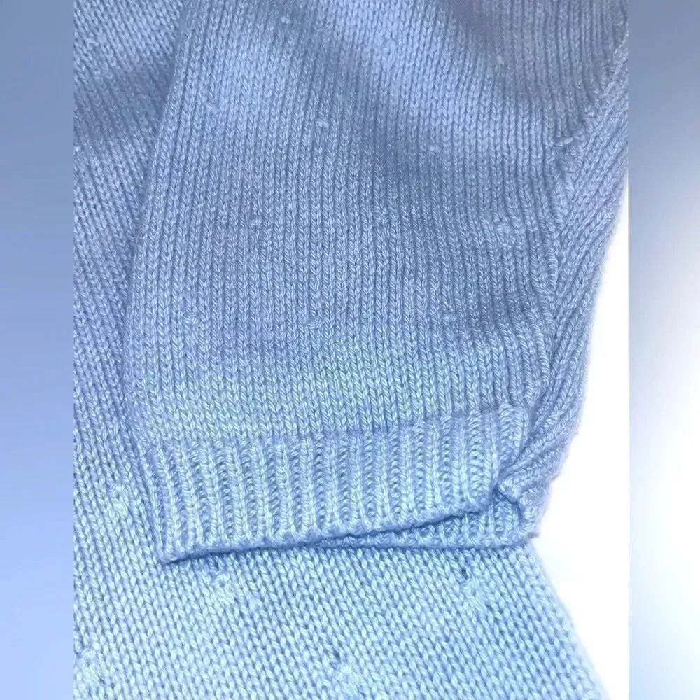 A Knitch Above Baby Blue Thick Sweater Medium - Image 4