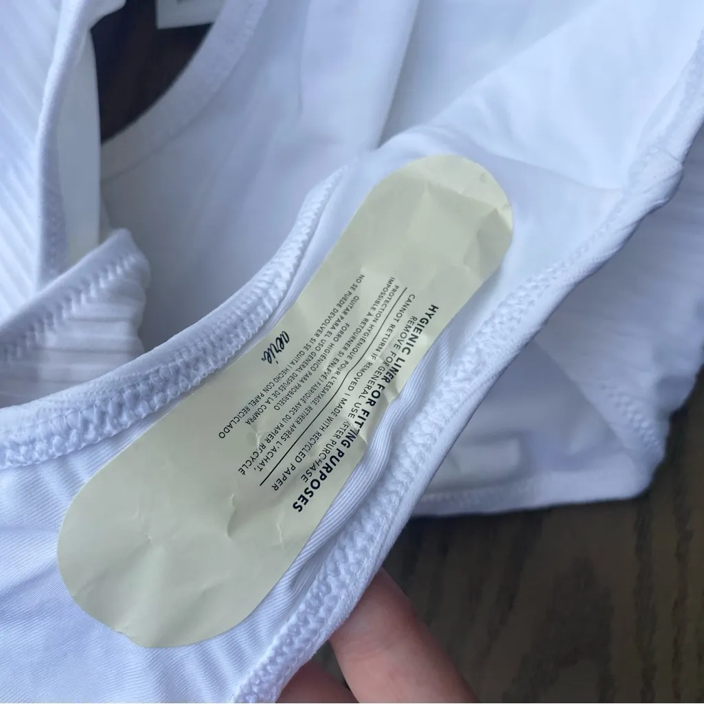 NWT aerie white one piece cheeky ribbed XL cut out strappy - Image 6