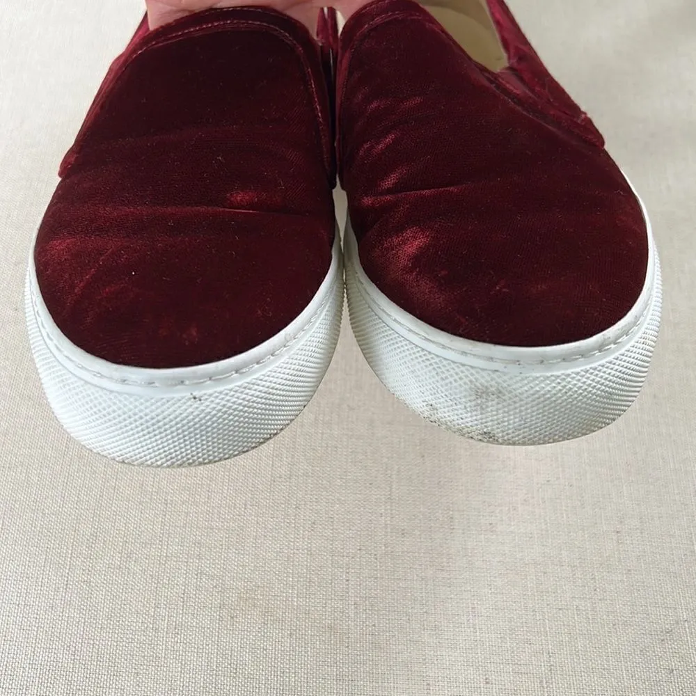 M. Gemi The Cerchio Velvet Sneaker in Red Red Size 7 - Image 4