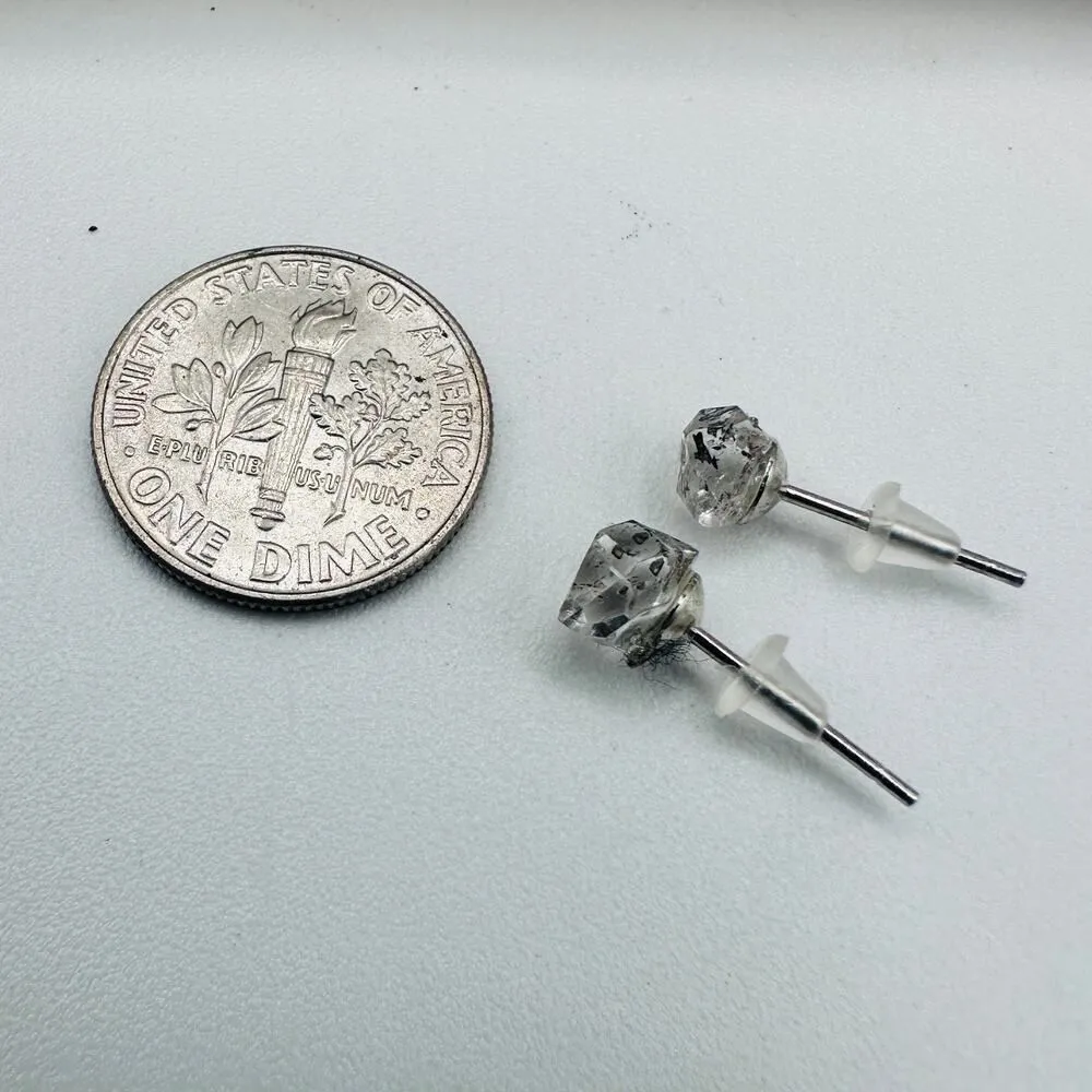 Herkimer Diamond Sterling Silver Stud Earrings - Image 6