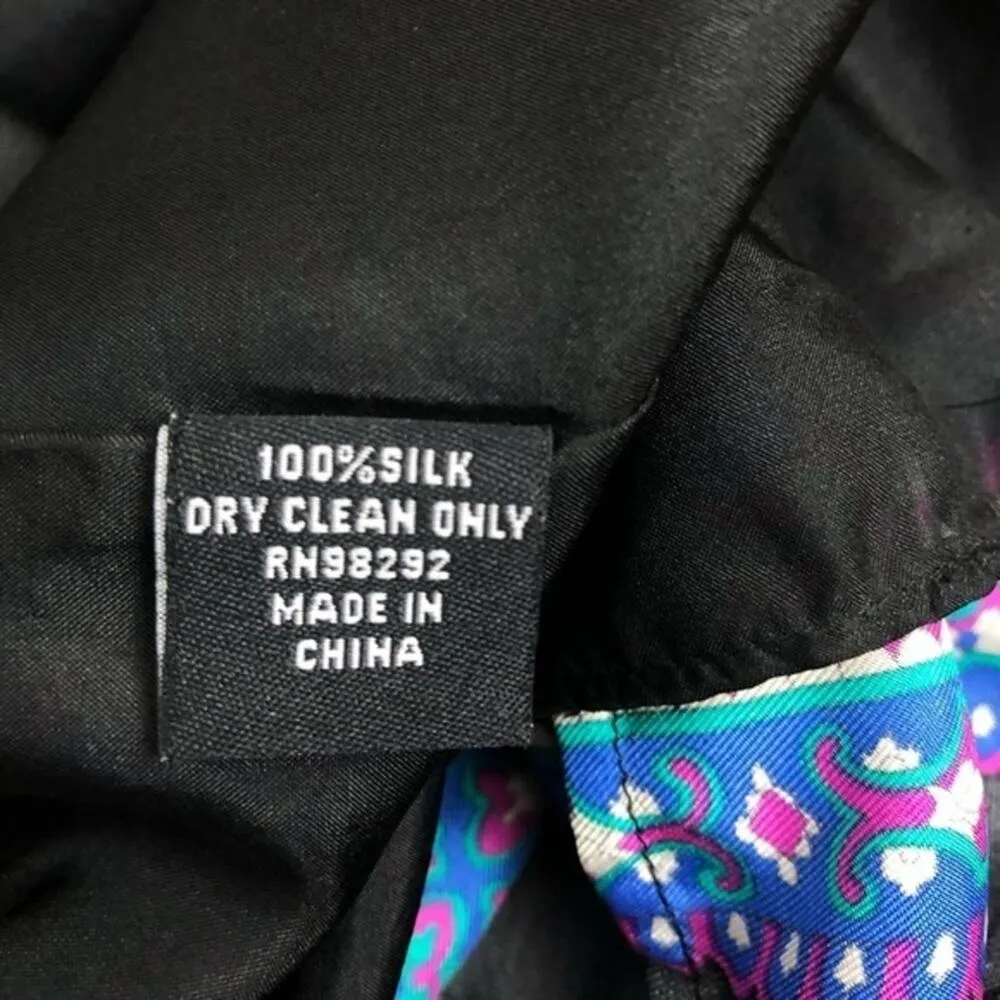 Tibi Silk Paisley Print Sleeveless Fit and Flare Dress Sz 4 Galaxy - Image 8