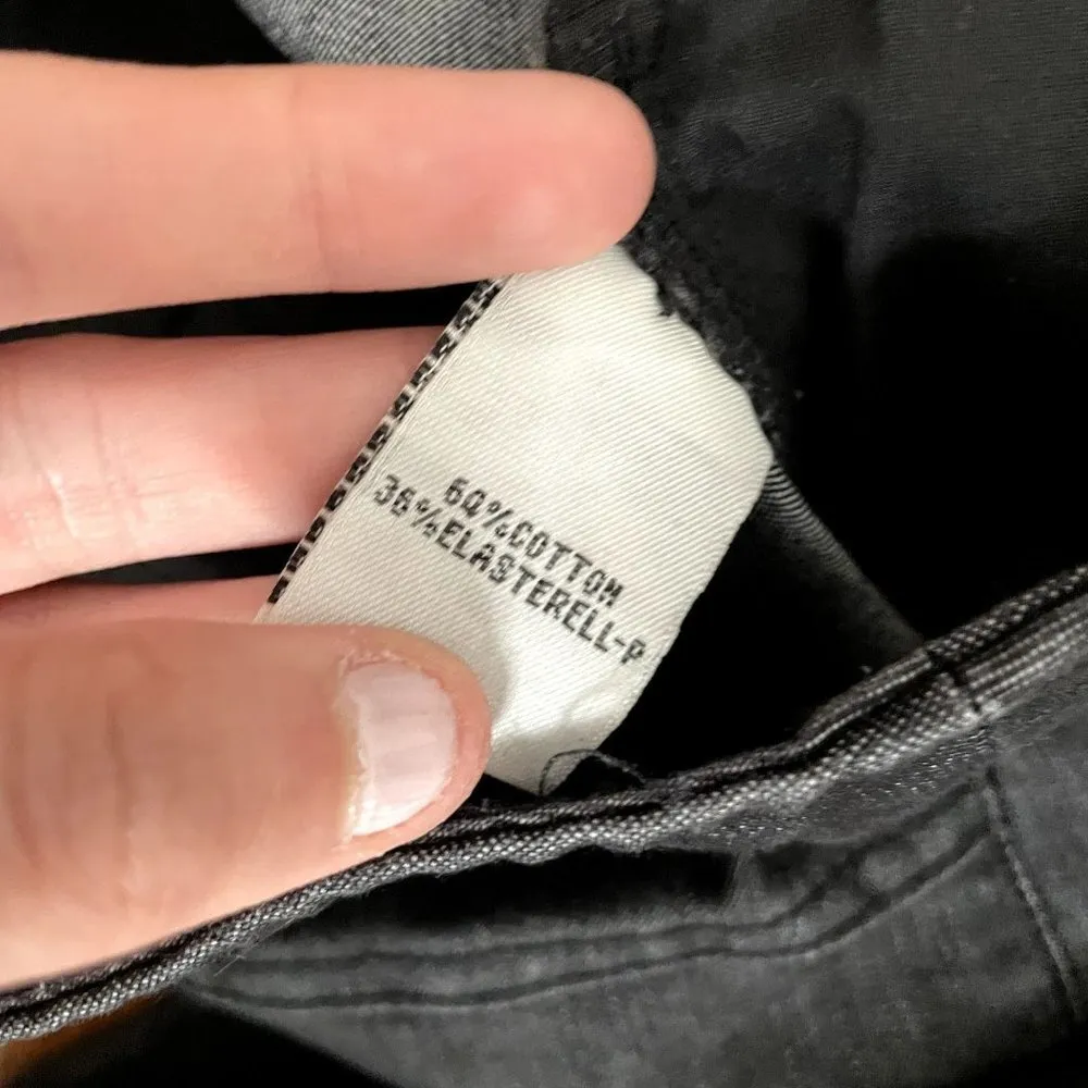 Kenneth Cole black flare leg pants business casual dark black denim jeans - Image 4