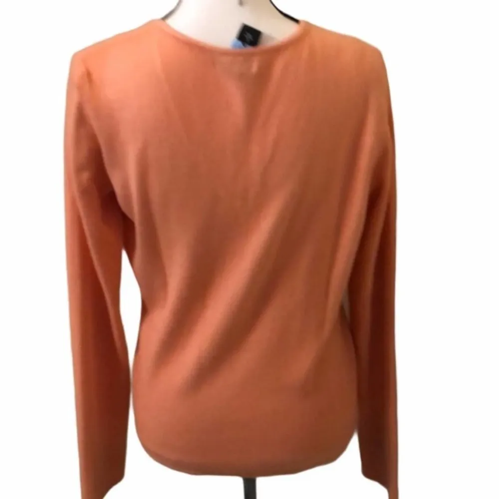 NEW YORK & CO Vibrant Orange Peach V - Image 7