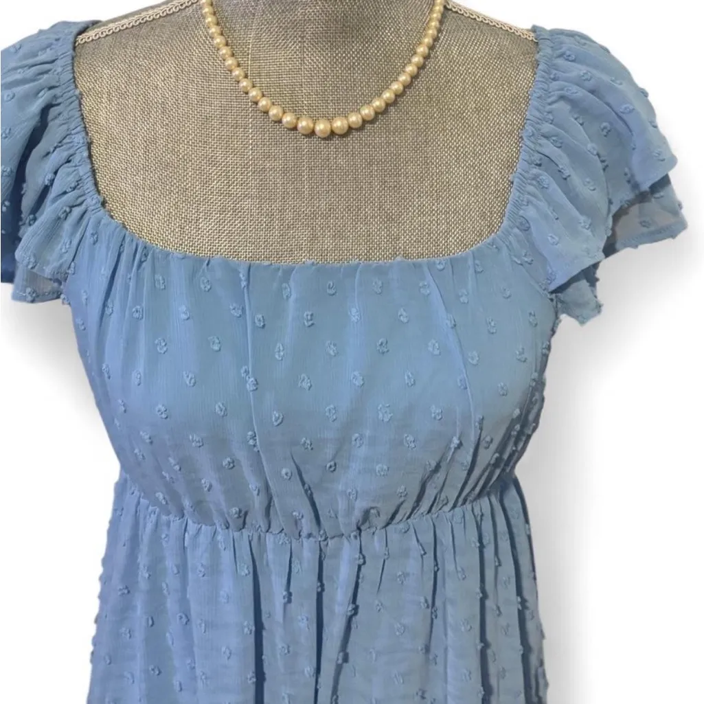 nwt Blue Textured Dress Size M - Image 3