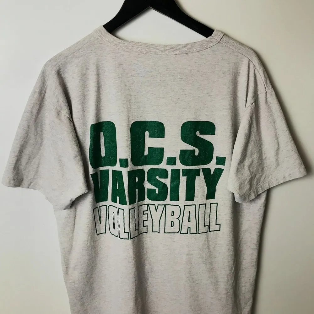 90s Vintage It All Begins Here T Shirt Single Stitch USA Volleyball Varsity Size XL - Image 9