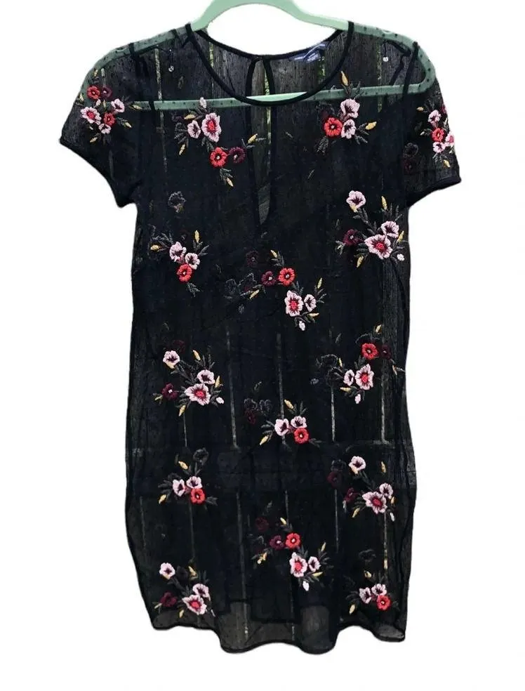 AMERICAN EAGLE FLORAL MESH OVERLAY DRESS - Image 2