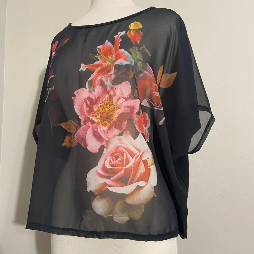 Y2K Vtg Ethereal Lily & Rose Sheer Charlotte Russe Top S Small Vintage - Image 2