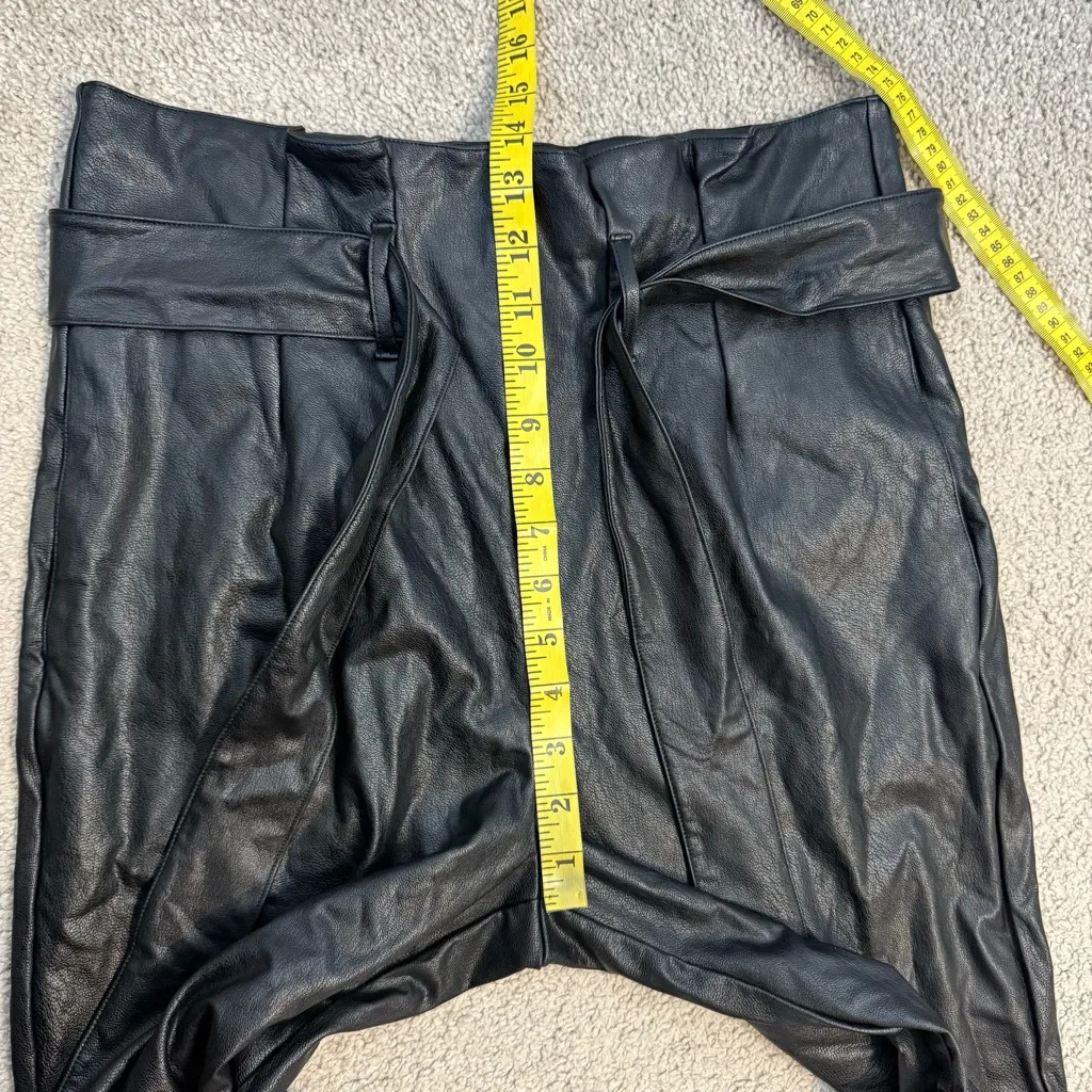 Commando Faux Leather Paperbag Pants Black M - Image 9
