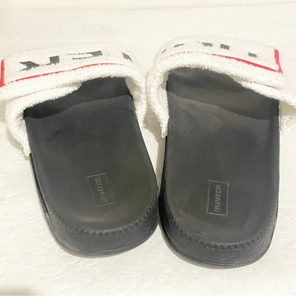 Hunter Womens Size 9 Slide Sandals Original Terry Adjustable Logo - Image 7