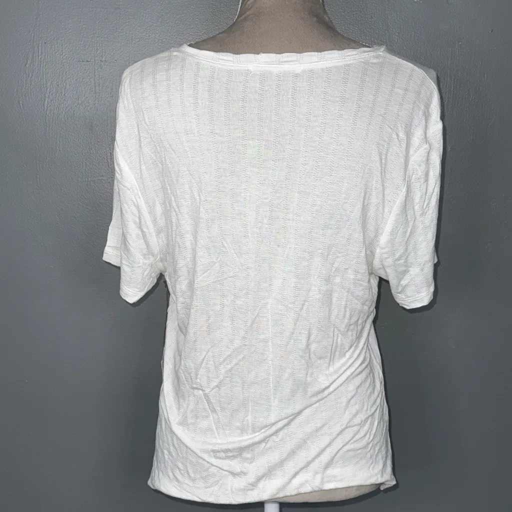 Three Dots Button-Down T-Shirt in Bright White - Image 2