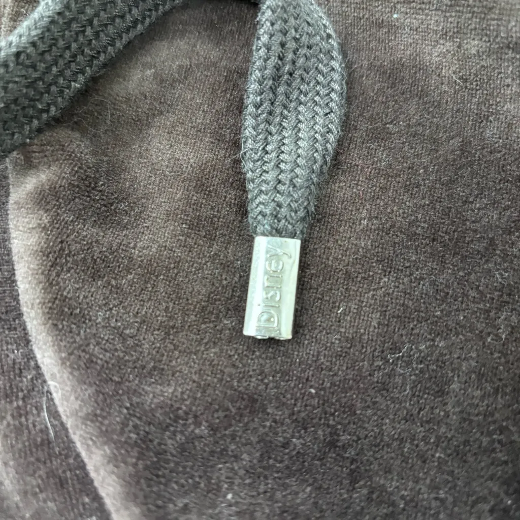 Walt Disney World Jeweled Crown Brown Velvet Full Zip Hoodie Womens XXL - Image 2