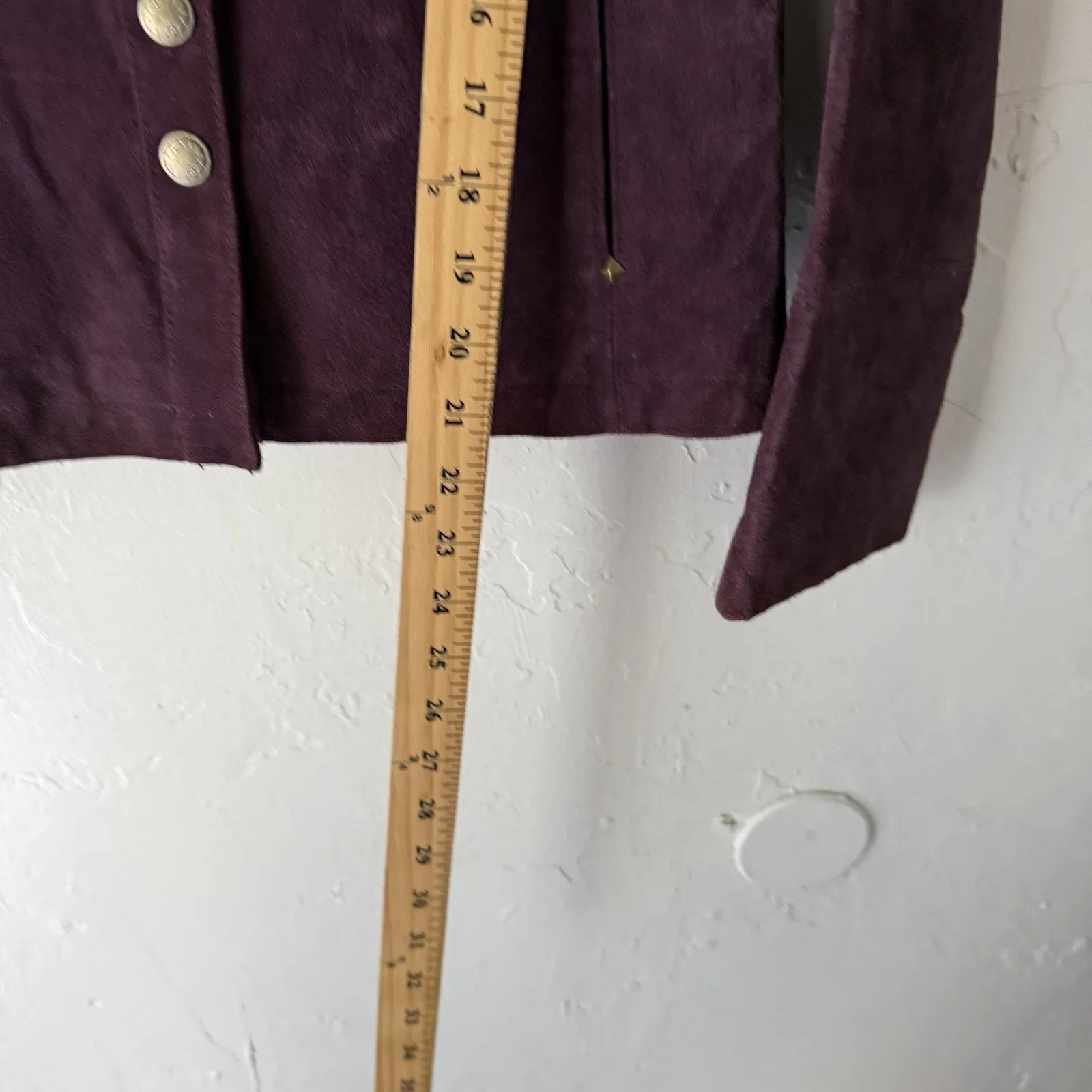 Live A Little Jacket Vintage Sm Purple Suede Leather Button Western Fairy Grunge - Image 11