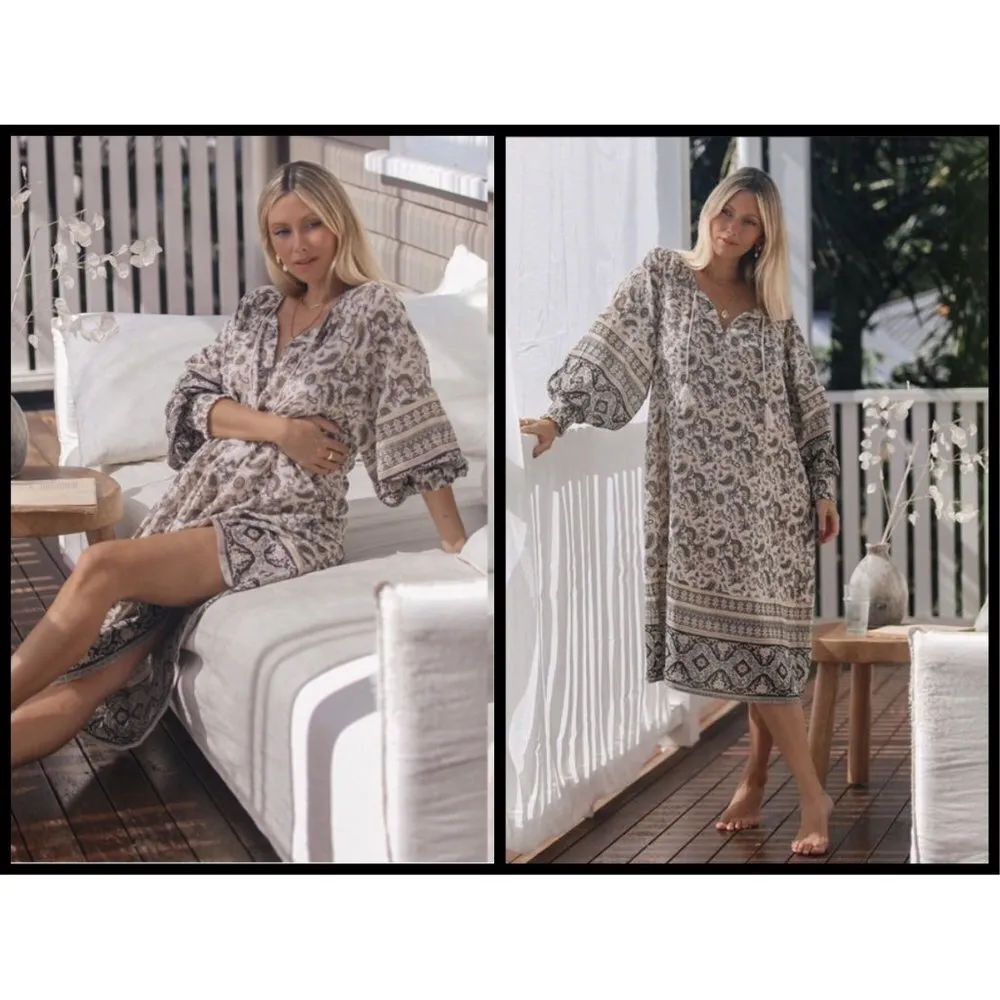 💕SPELL & THE GYPSY💕 Journey Boho Dress ~ Ash Medium M NWT Brown - Image 5