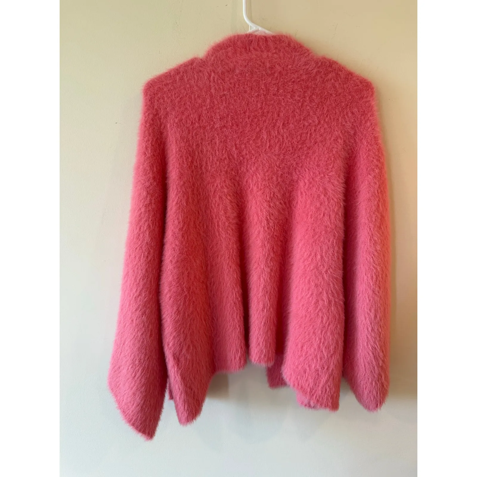 Do Everything in Love Faux Fur Open Front Cardigan Sweater Pink Women's One Size - Image 2