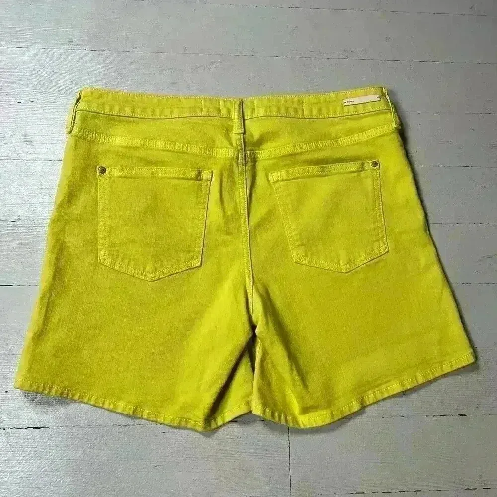 Pilcro And The Letterpress Anthropologie Stet Jean Shorts Yellow Denim Womens 30 - Image 2