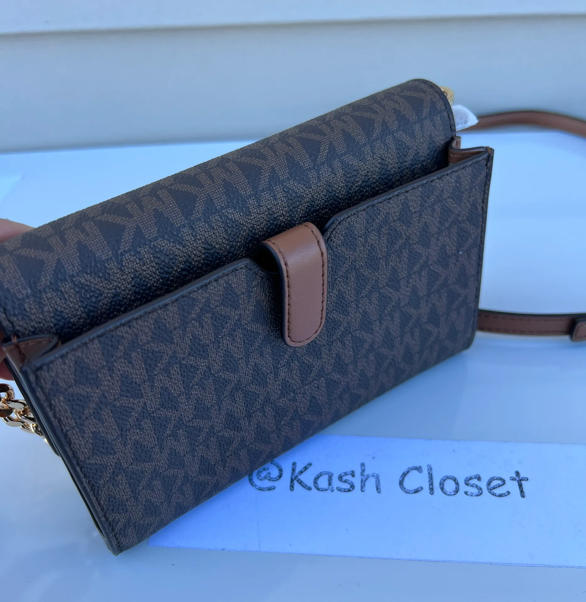 MK JST MD Phone Crossbody & Clutch Brown - Image 3